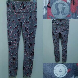 Lululemon Fast Free Tight 4 XS High Rise Floral Flux Multi Leggings Women's